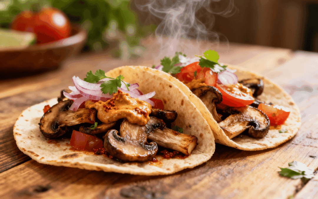 Austernpilz-Tacos – Würzig mariniert mit Chipotle & Zwiebelpickles