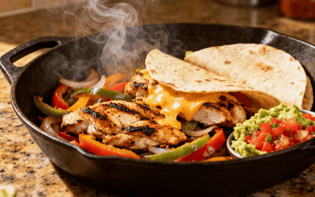 Fajita Fun – Würzige Hähnchenpfanne mit Paprika & Tortillas