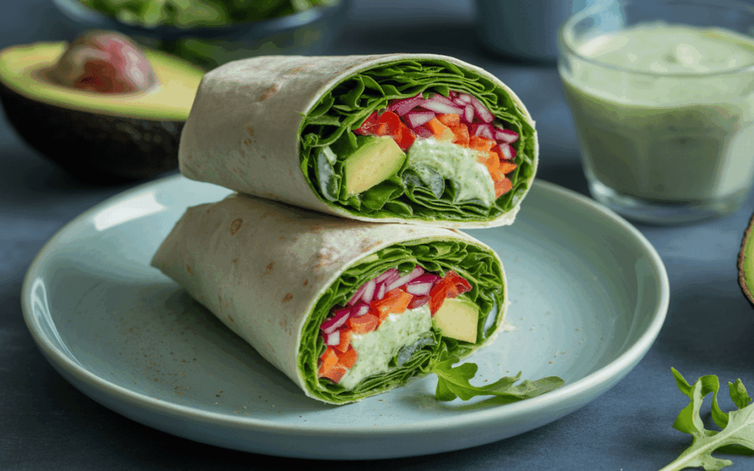 Fresh Mint Wraps – Gefüllte Wraps mit Joghurt-Minz-Dressing